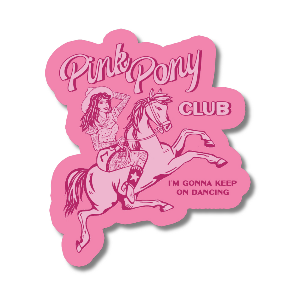 yoyorecreation Sleipnir Pink 馬ロゴ Pink Pony Club Sticker – Golden Gems