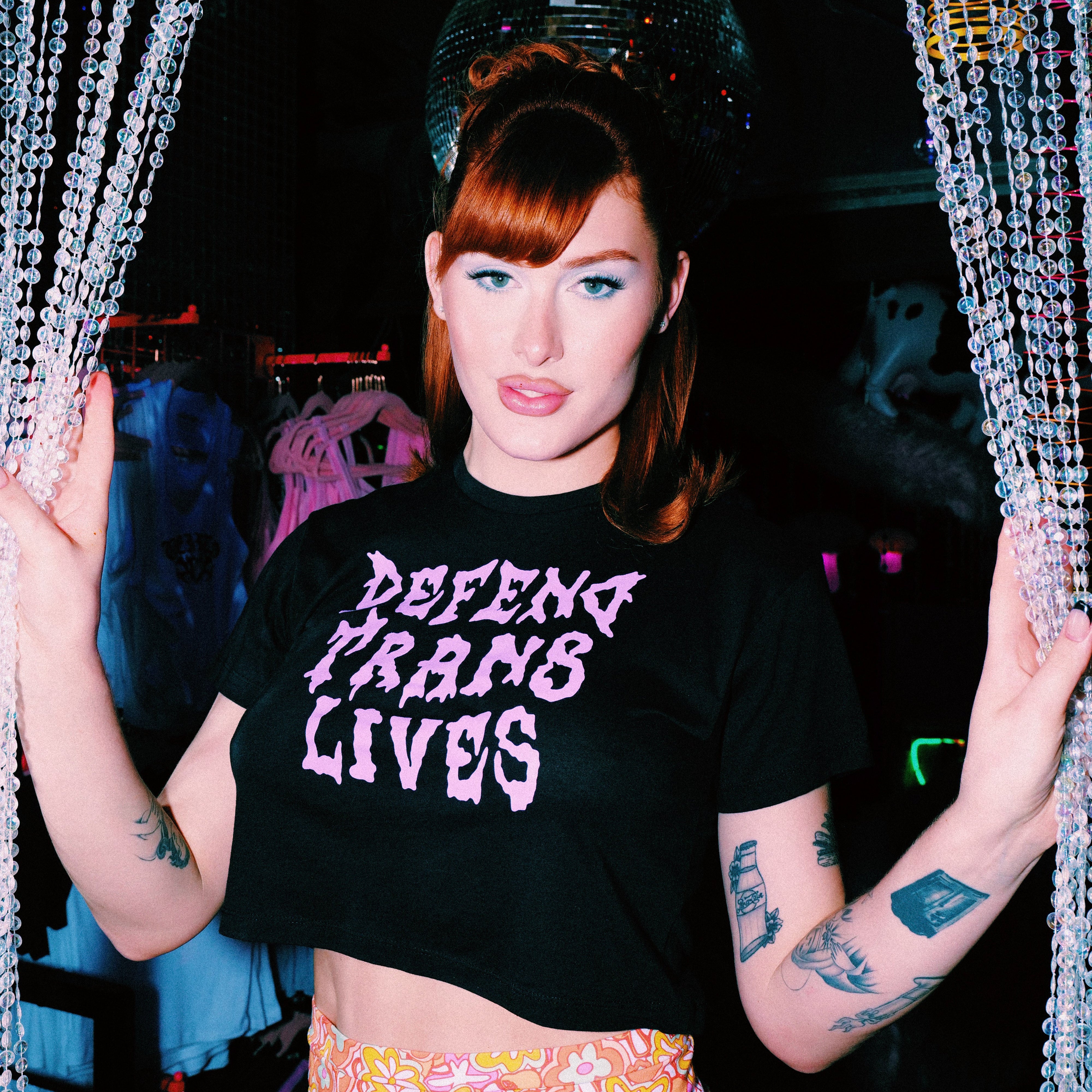 Defend Trans Lives Crop – Golden Gems