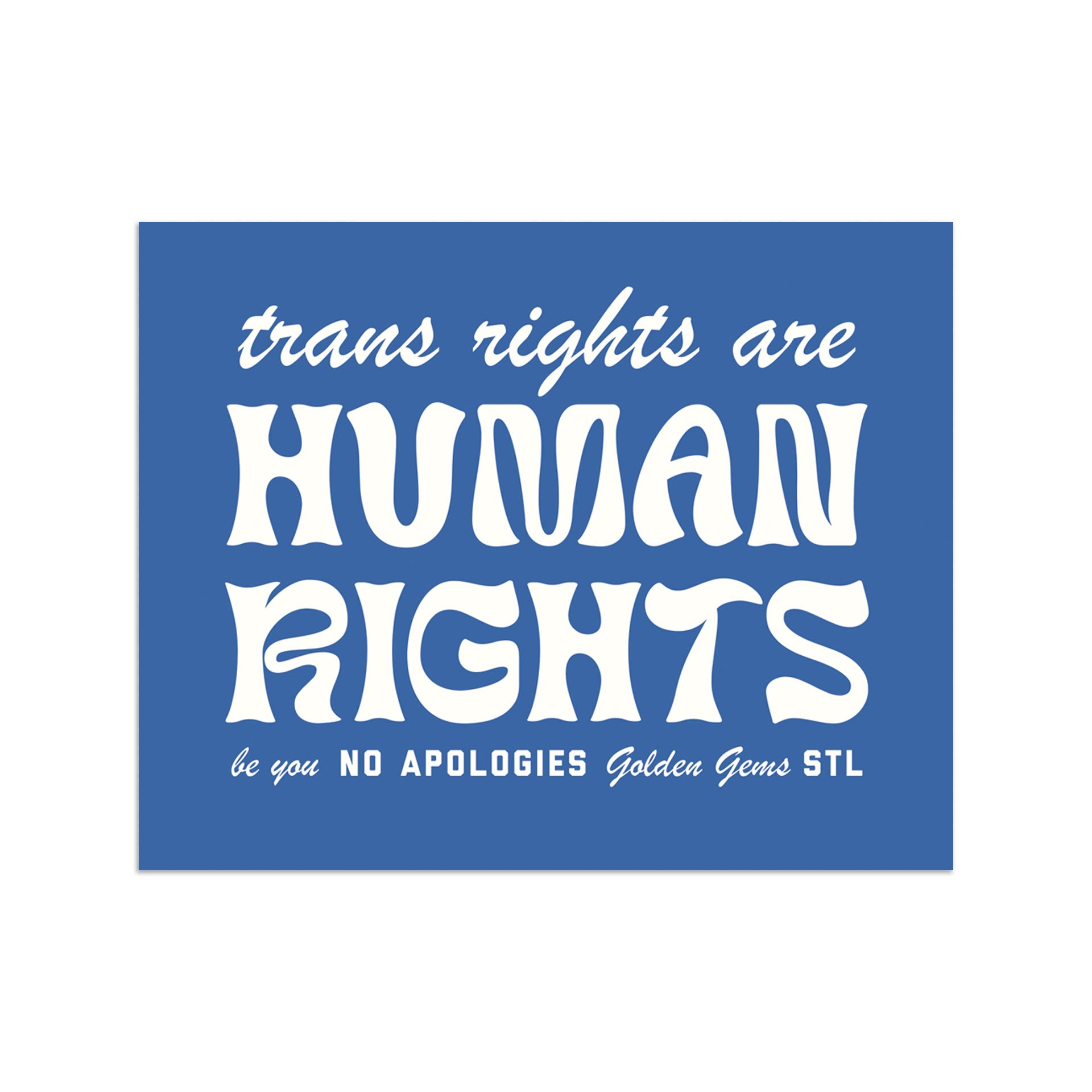 Trans Rights are Human Rights Sticker – Golden Gems