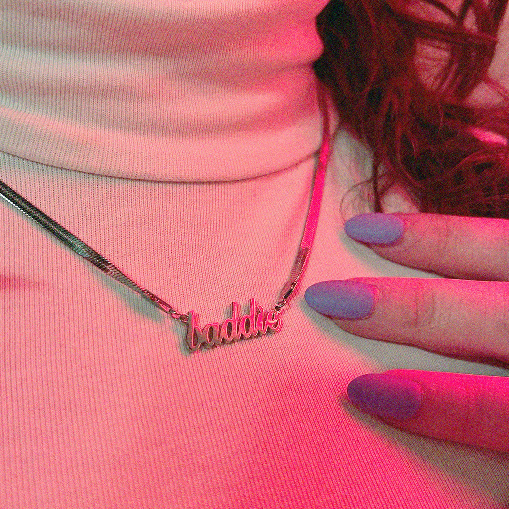 Baddie deals name necklace